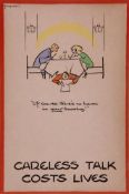 FOUGASSE, Cyril Kenneth Bird, 1887-1965) - CARELESS TALK COSTS LIVES lithographic posters in