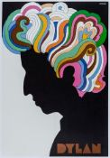 GLASER, Milton (1929-) - DYLAN lithographic poster in colours, cond. B+, backed on linen 33 x