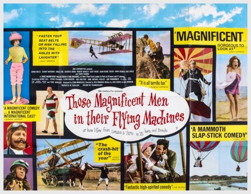 THOSE MAGNIFICENT MAN IN THEIR FLYING MACHINES offset poster in colours, 1965, UK Quad, cond.A,