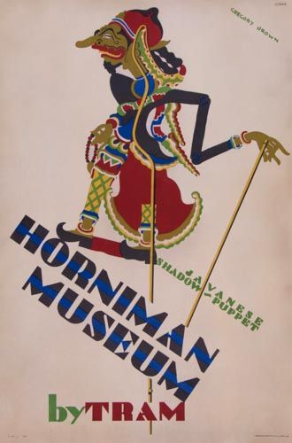 BROWN, Gregory (1887-1941) - HORNIMAN MUSEUM, London Underground lithographic poster in colours,