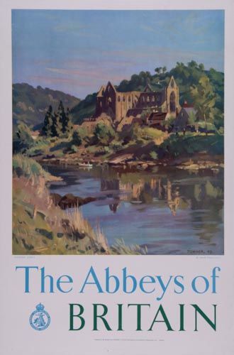 TOWNER, Donald Chisholm (1903-1985) - THE ABBEYS OF BRITAIN lithographic poster in colours, 1949,