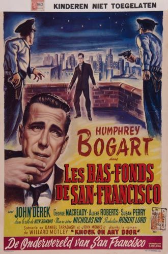 HUMPHREY BOGART dans LES BAS-FONDS DE SAN FRANCISCO offset lithograhic poster in colours, Belgium,