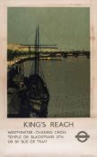PEARS, Charles R.O.I (1873-1958) - KING`S REACH, LONDON uNDERGROUND lithographic poster in