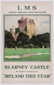 WILKINSON, Norman R.I  (1878-1971) - BLARNEY CASTLE  `IRELAND THIS YEAR`  LMS lithographic poster in