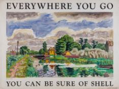 HOOPER, George (1910-1994) - YOU CAN BE SURE OF SHELL, Kintbury, Berks lithographic poster in