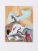 Dorothea Tanning (b.1910) - Untitled etching with aquatint printed in colours, 1976, signed in