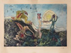 Roberto Sebastián Matta (1911-2002) - Untitled etching with aquatint printed in colours, signed in