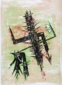 Wifredo Lam (1902-1982) - Hommage to Picasso lithograph printed in colours, 1973, signed in