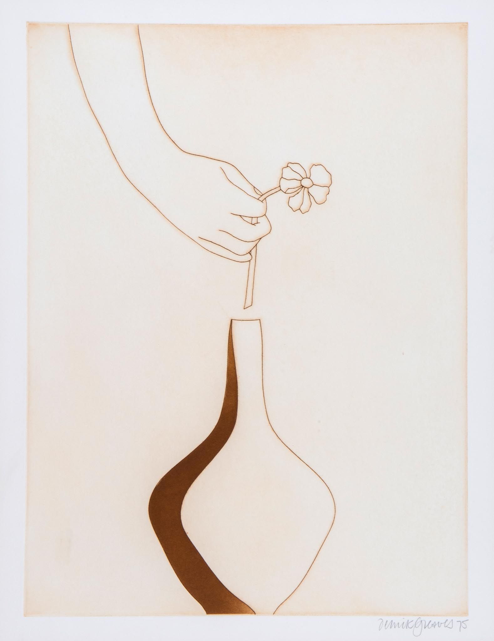 Derrick Greaves (b.1927) - Untitled (Vase) two etchings with aquatint printed in colours, 1975, both - Image 2 of 2