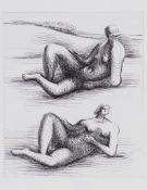 Henry Moore (1898-1986) - Two Reclining Figures (c.468) etching, 1977/78, an impression from the