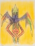 Wifredo Lam (1902-1982) - Composition with figures lithograph printed in colours, signed in