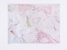 Alecos Fassianos (b.1935) - Untitled etching with drypoint and aquatint, signed in pencil,