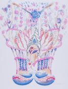 Zandra Rhodes (b.1940) - Many Memories from India lithograph printed in colours, 1982, signed and