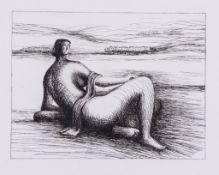 Henry Moore (1898-1986) - Reclining Figure (c.471) etching, 1978, an impression from the final