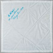 Tracey Emin (b.1963) - Be Faithful to Your Dreams embroided cotton handkerchief, 1999,  overall size