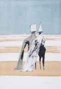 Lynn Chadwick (1914-2003) - Two Standing Figures lithograph printed in colours, 1973, signed and