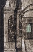 Valerie Thornton (1931-1991) - Cloister, Arles & The Feast in the House of Simon two etchings with