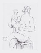 Henry Moore (1898-1986) - Seated Mother and Child (c.518) etching, 1979, a proof aside from the
