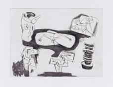 Henry Moore (1898-1986) - Sculptural Ideas 4 (c.583) two etchings the second with aquatint, 1980,