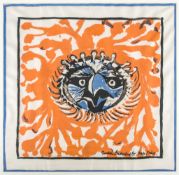 Sutherland (Graham).- - Silk Scarf,  designed by Graham Sutherland for Hardy Amies, signed by the