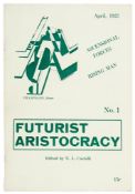 editor ) Futurist Aristocracy, no.1, small stamp to inner upper cover  editor  )     Futurist