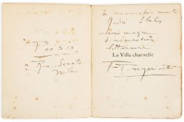 Marinetti (Filippo Tommaso) - La Ville Charnelle,  first edition, signed presentation inscription
