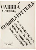 Carrà (Carlo Dalmazzo) - Guerrapittura,  first edition  ,   photographic frontispiece and 12