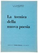 Marinetti (Filippo Tommaso) - La Tecnica della Nuova Poesia,  extract from "Rassegna Nazionale",
