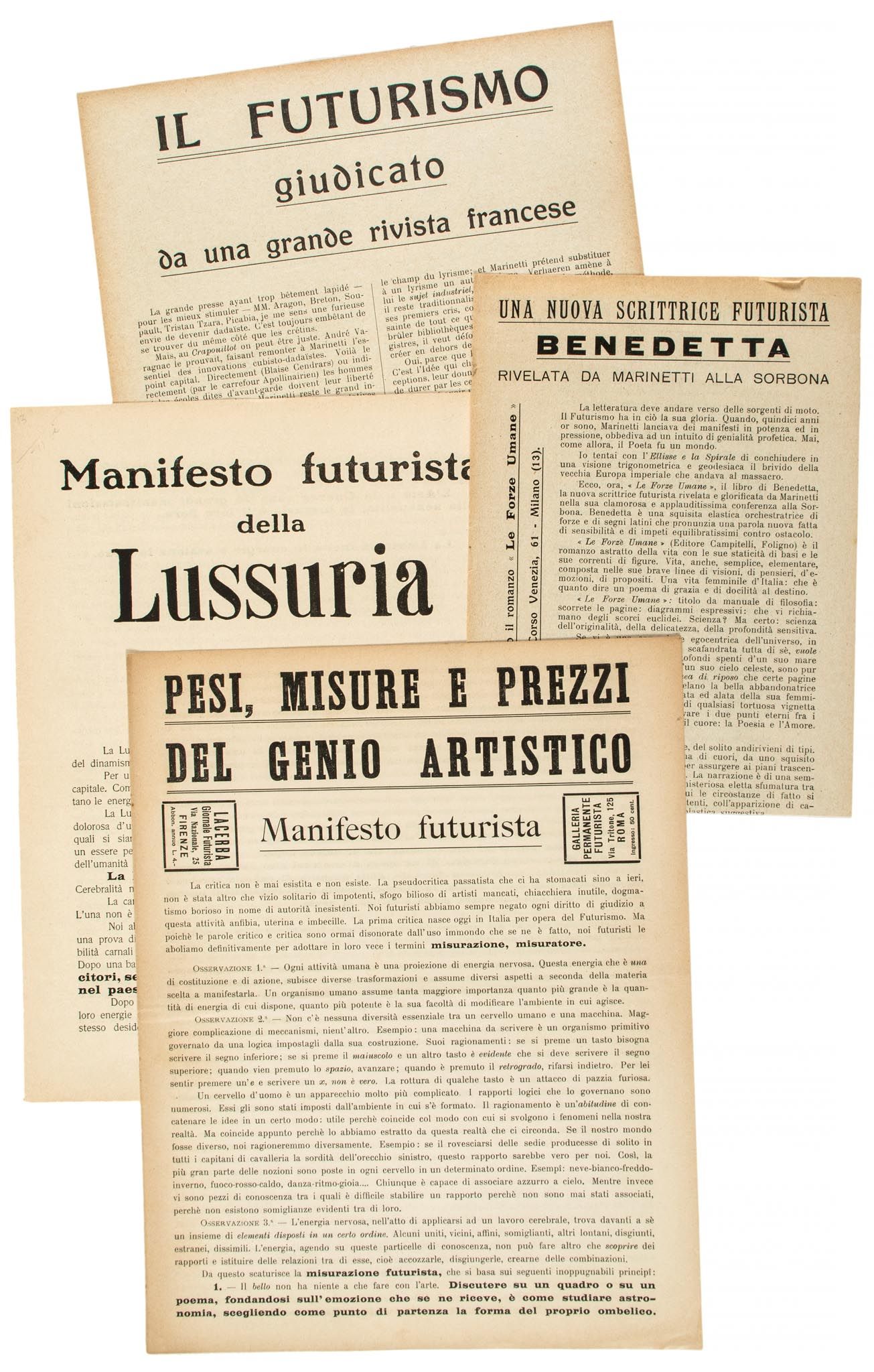 De Saint-Point (Valentine) - Manifesto Futurista della Lussuria, 11 January 1913 § Papini (Giovanni)
