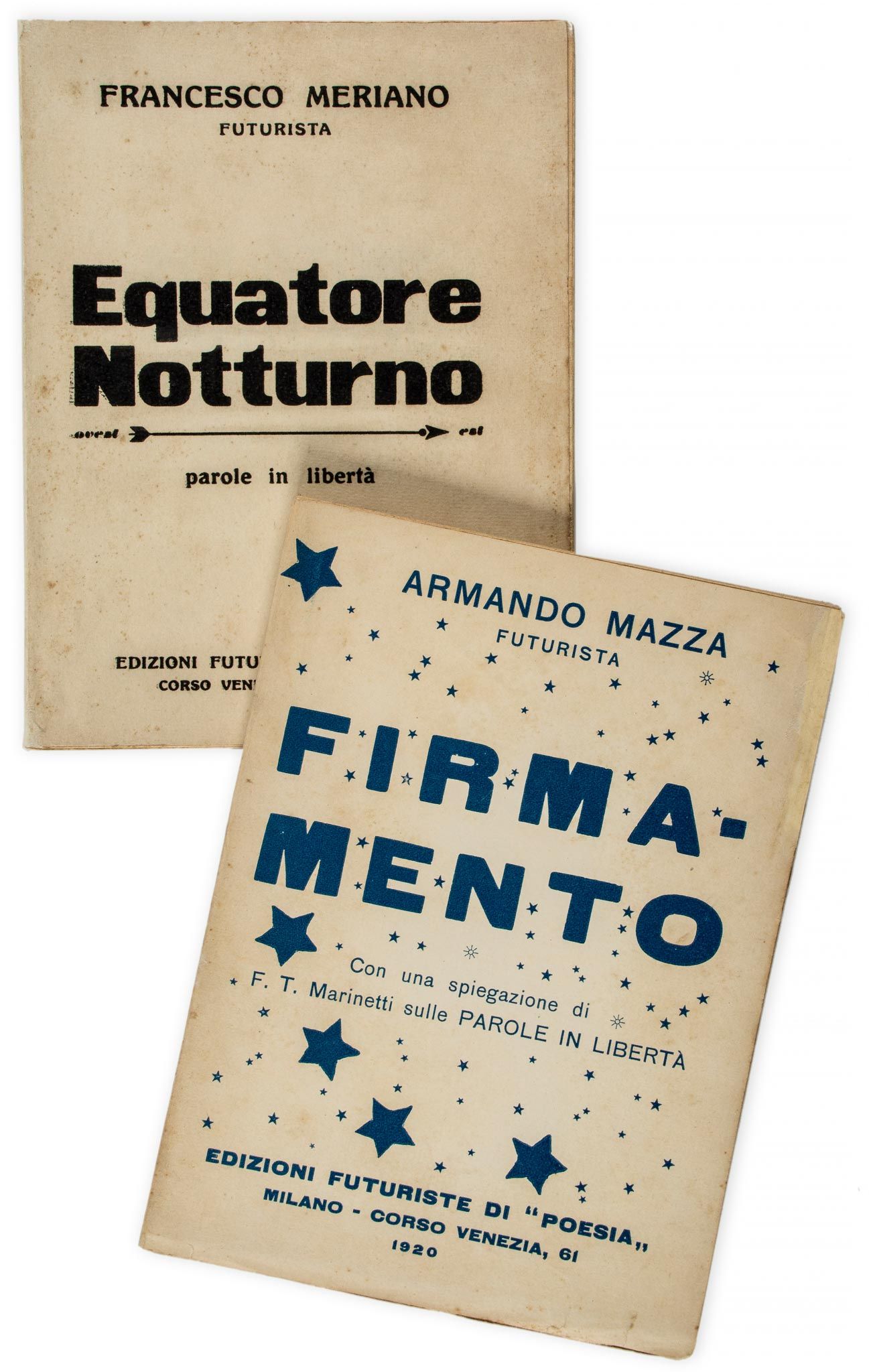 Meriano (Francesco) - Equatore Notturno, parole in Libertà, 1916 § Mazza (Armando) Firmamento, con