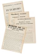 Marinetti (Filippo Tommaso) - Fondazione e Manifesto del Futurismo, 20 February, 1909; Manifesto