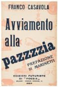 Casavola (Franco) - Avviamento alla Pazzzzia,  first edition , stamp to inner upper cover and