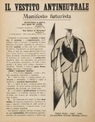 Balla (Giacomo) - Il Vestito Antineutrale,  4pp. printed manifesto, illustrations, a very good copy,