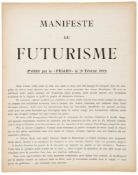 Marinetti (Filippo Tommaso) - Manifeste du Futurisme, (Pubblié par le "Figaro"[ ]),   4pp. printed