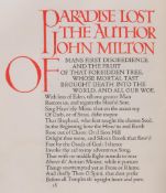 Milton (John) - Paradise Lost [and] Paradise Regain`d, together 2 vol.,   [each one of 300 copies on