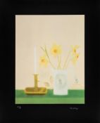 Craigie Aitchison (1926-2009) Daffodils & Candlesticks screenprint in colours, 1998, signed in