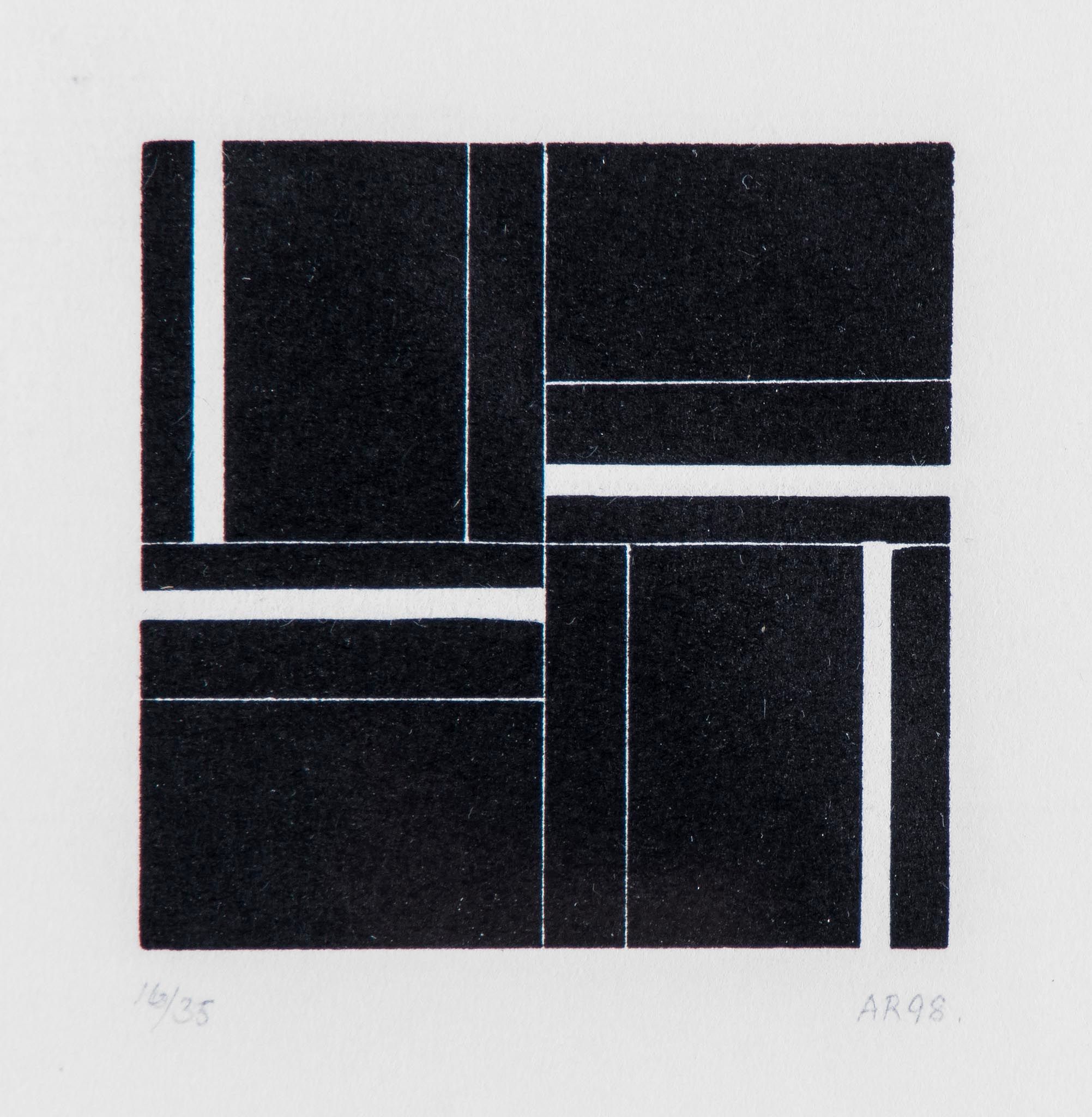 Alan Reynolds (b.1926) Structure No.1 & No.2 each 80 x 80 mm (3 1/8 x 3 1/8 in)