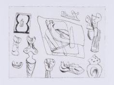 Henry Moore (1898-1986) Sculptural Ideas 7 (c.586) 251 x 346 mm (9 7/8 x 13 5/8 in)