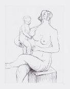 Henry Moore (1898-1986) Seated Mother and Child (c.518) etching, 1979, a proof aside from the