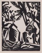 Cecil French Salkeld (1908-1968) Port Bar woodcut, circa 1938, published by Gayfield Press,