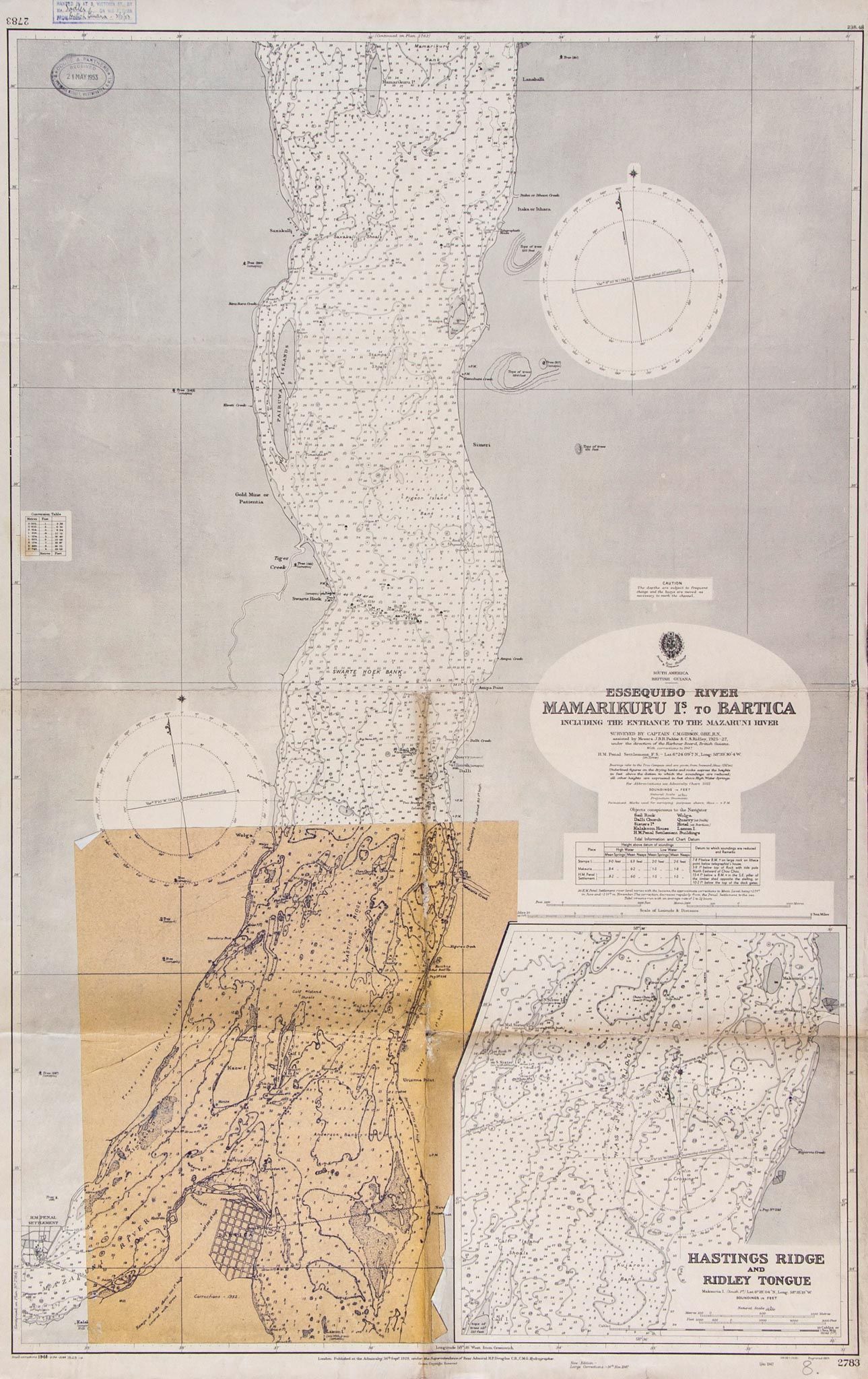 British Admiralty.- - A mixed group of 56 admiralty charts of South America, West Indies, India,