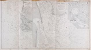 British Admiralty.- - A group of 57 admiralty charts of the African coast, including Beira