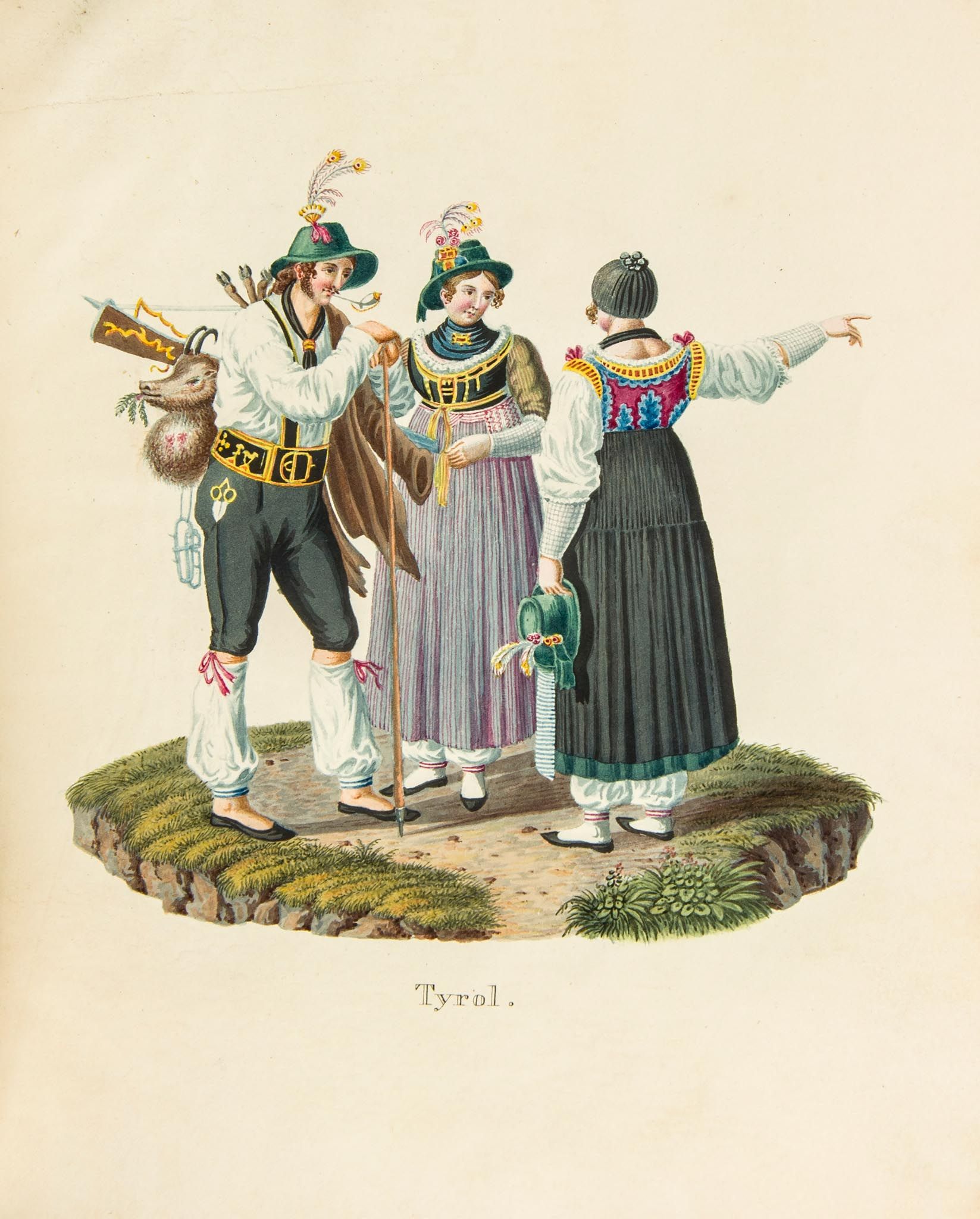 Switzerland.- Füssli (Rudolph Heinrich) - Les Costumes Suisses, hand-coloured aquatint frontispiece,