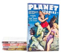 Pulp Fiction.- - Planet Stories, vol 2, no. 2, 4, 8, 9, 12    original pictorial wrappers, well kept