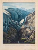 -. Bleuler (Louis, 1792-1850) - Vue de l`enfer près de la Montagne de l`Oiseau et du Glacier de