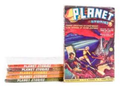 Pulp Fiction.- - Planet Stories, vol 1, no. 1 ( 2 copies), 2-5,     original pictorial wrappers,