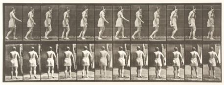 Eadweard Muybridge (1830-1904) - Spastic Gait (hysterical) Walking, Plate 543, 1887 Collotype from