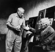 Lee Miller (1907-1977) - Pablo Picasso and Georges Braque, 1954 Gelatin silver print on Agfa