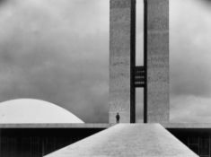 Elliott Erwitt (b.1928) - The National Congress Building by Oscar  Niemeyer, Brasilia, Brazil,