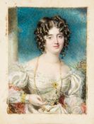 English School (19th century) - Portrait Miniature of Maria Judith Ormsby (nee Underwood),